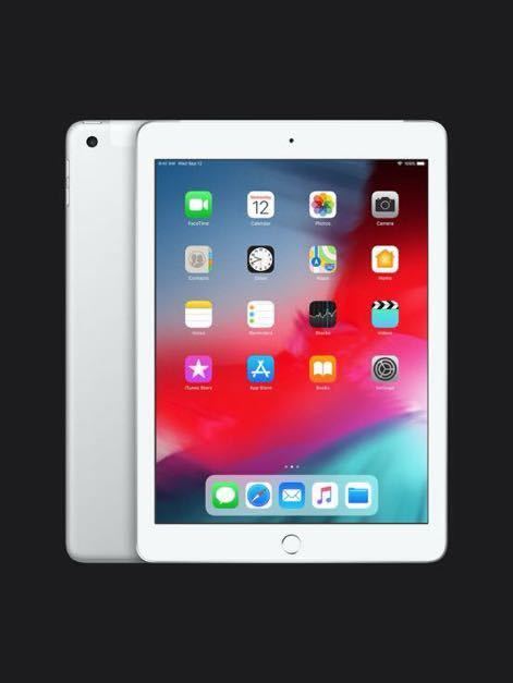 美品Apple iPad Cellularモデル 9.7インチ　第6世代　シルバー　128GB 付属品完備　タブレット SIMフリー　動作問題なし　画面傷なし