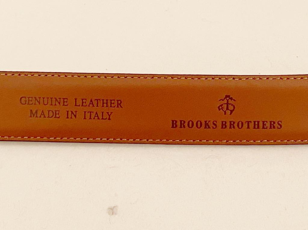 イタリア製 Brooks Brothers size38-95 レザーベルト ブラック 黒 シルバーバックル ブルックスブラザーズ_画像8