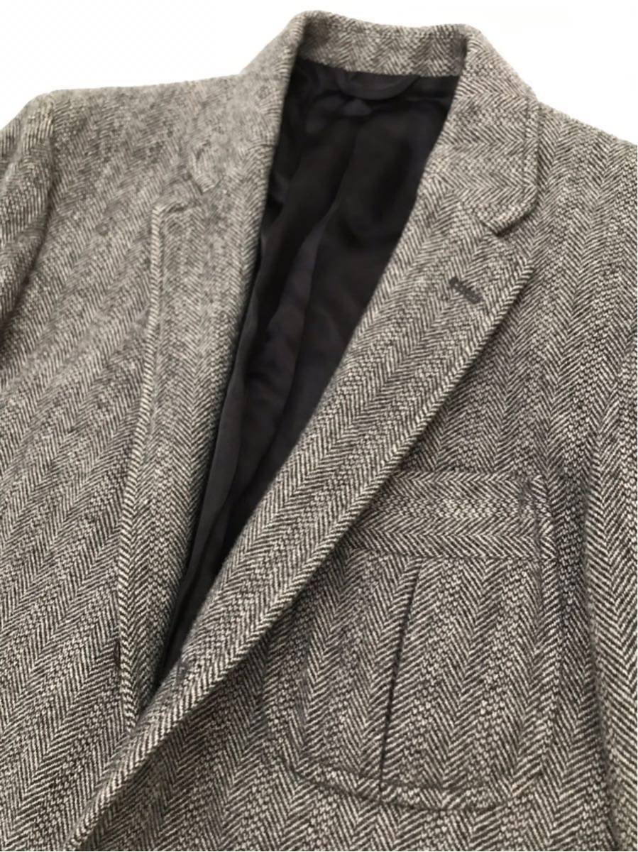 District autumn winter tweed jacket size48 dist lik tone p tweed blaser herringbone men's 