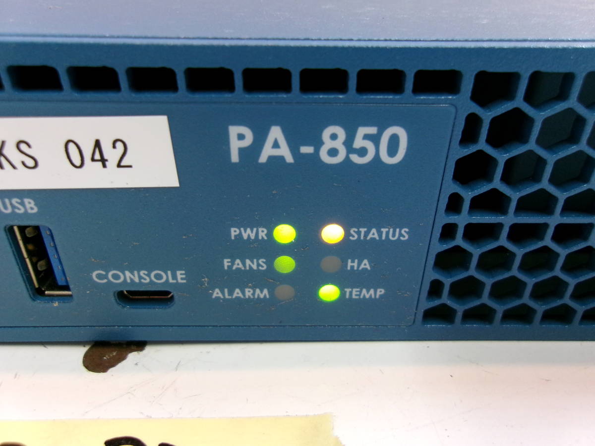 (S-3032)PALO ALTO ファイアウォール PA-850 通電確認のみ 現状品_画像9