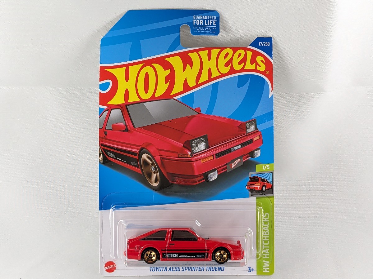 US版 ホットウィール スプリンター トレノ トヨタ レッド 赤 Hot Wheels TOYOTA AE86 Sprinter TRUENO L2593 HCW77_画像6