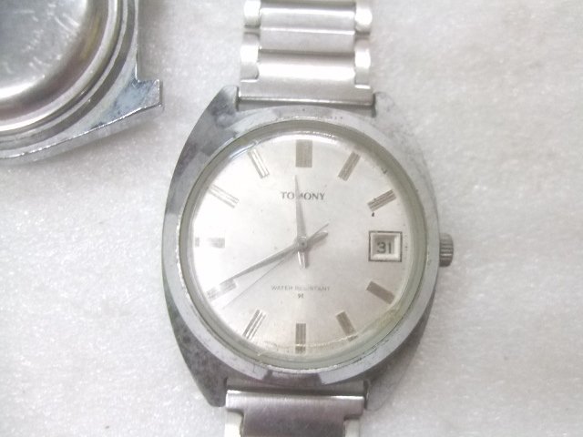 買取り物70sセイコートモニー手巻、自動巻き腕時計2本ジャンク品 Y656の画像4