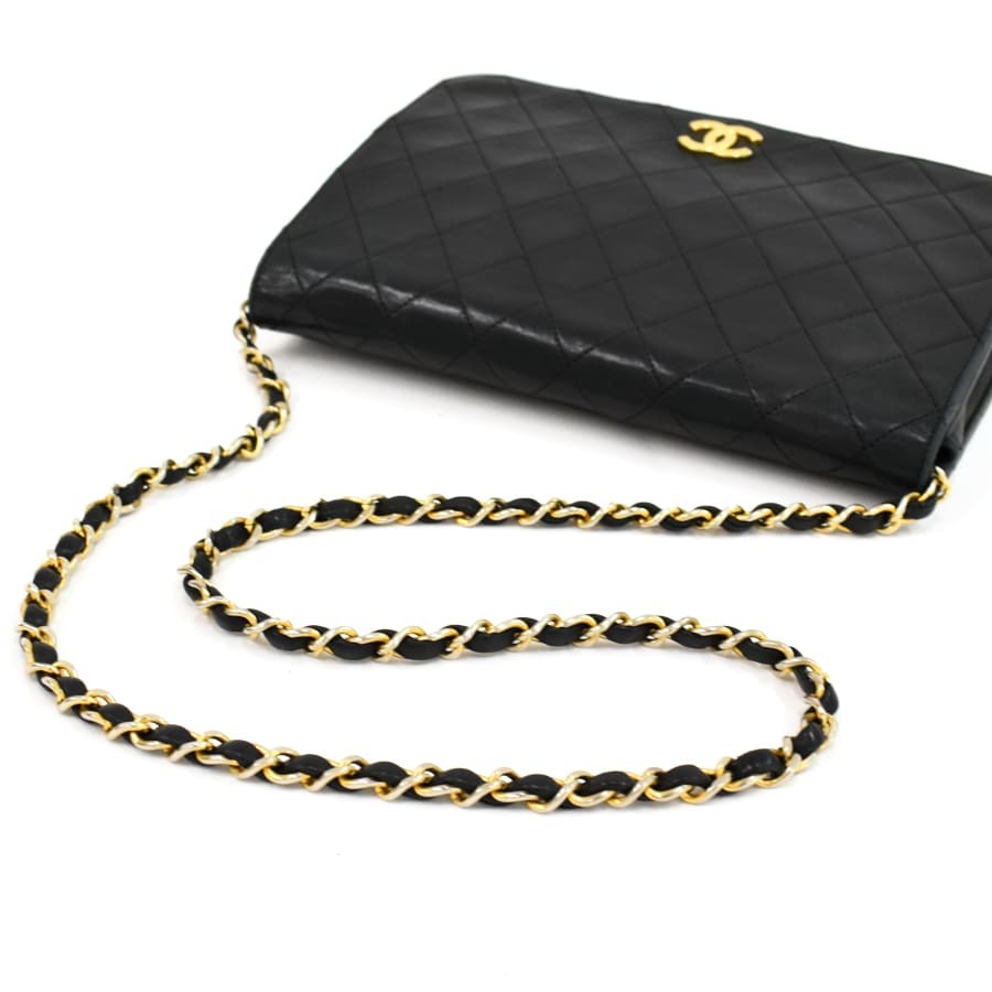 1円 ◎極美品 CHANEL シャネル チェーンショルダーバッグ A03568 マトラッセ シングルフラップ ココマーク ブラック◎E.Comr.tI-31_画像7