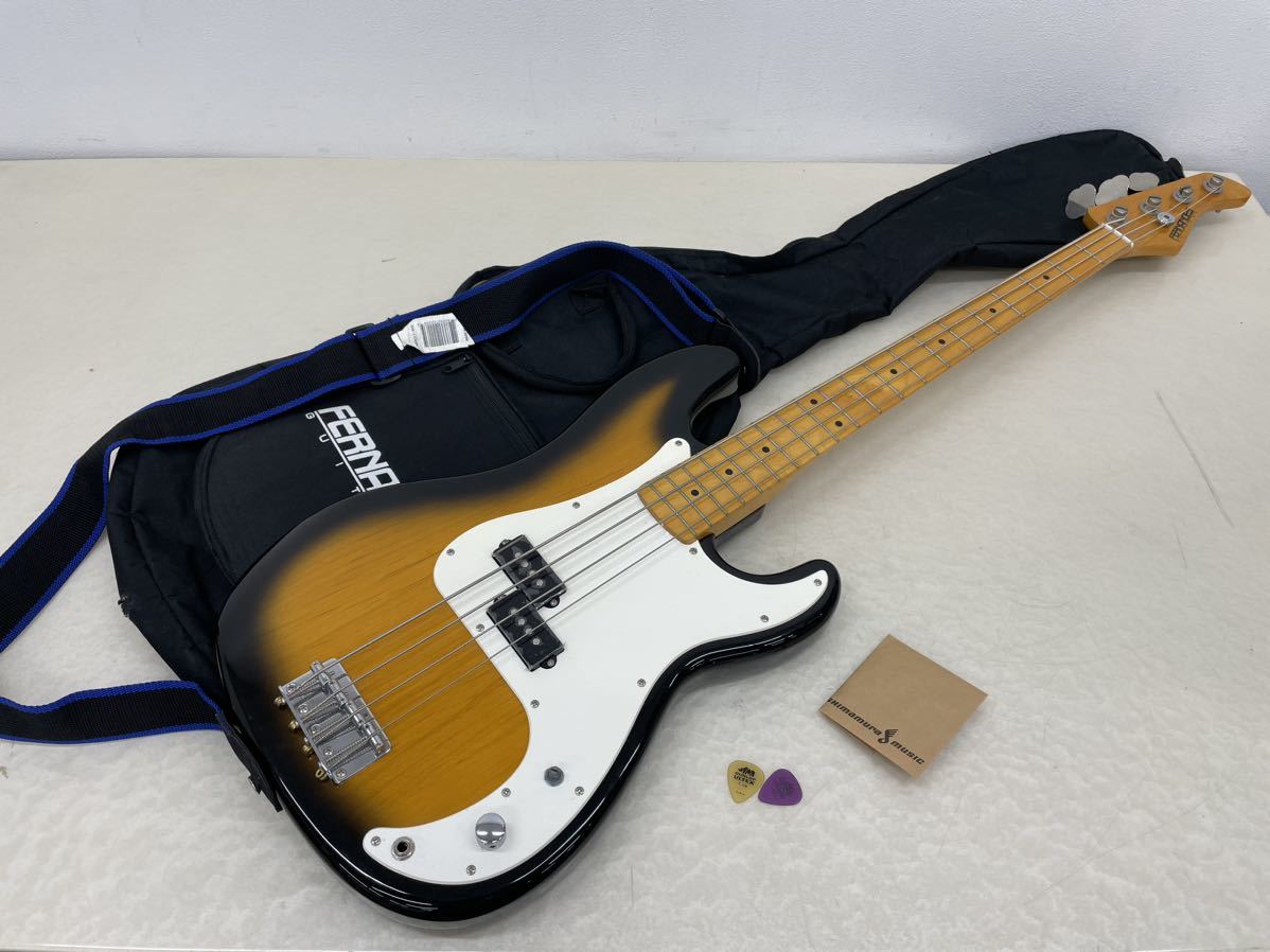 【美品】FERNANDES フェルナンデス プレシジョンベース RPB360/M エレキベース Precision Bass 楽器 ピック2枚 ソフトケース付き_画像1