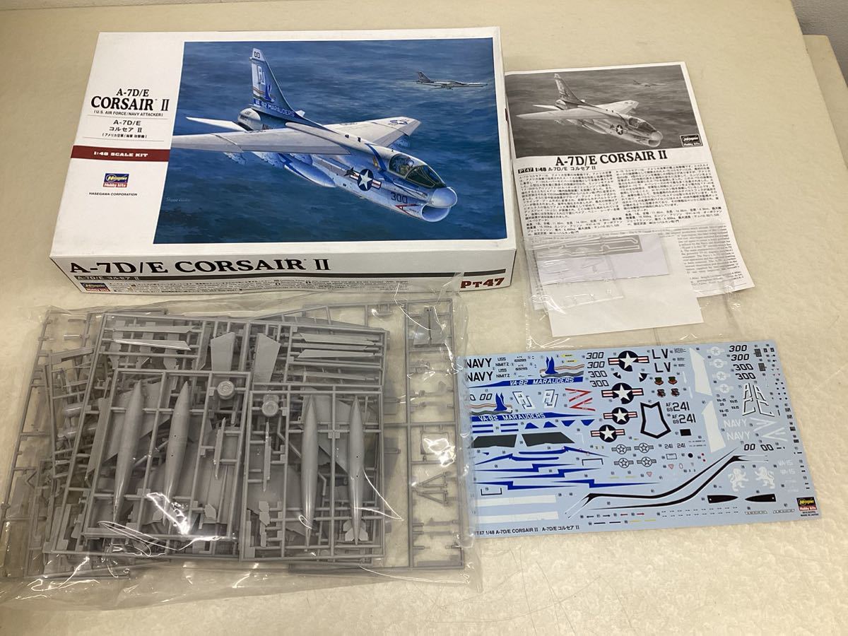 ＊【未組立】Hasegawa ハセガワ 1/48 アメリカ空軍/海軍 攻撃機 A-7D/E コルセアII CORSAIR PT47 07247 プラモデル_画像2