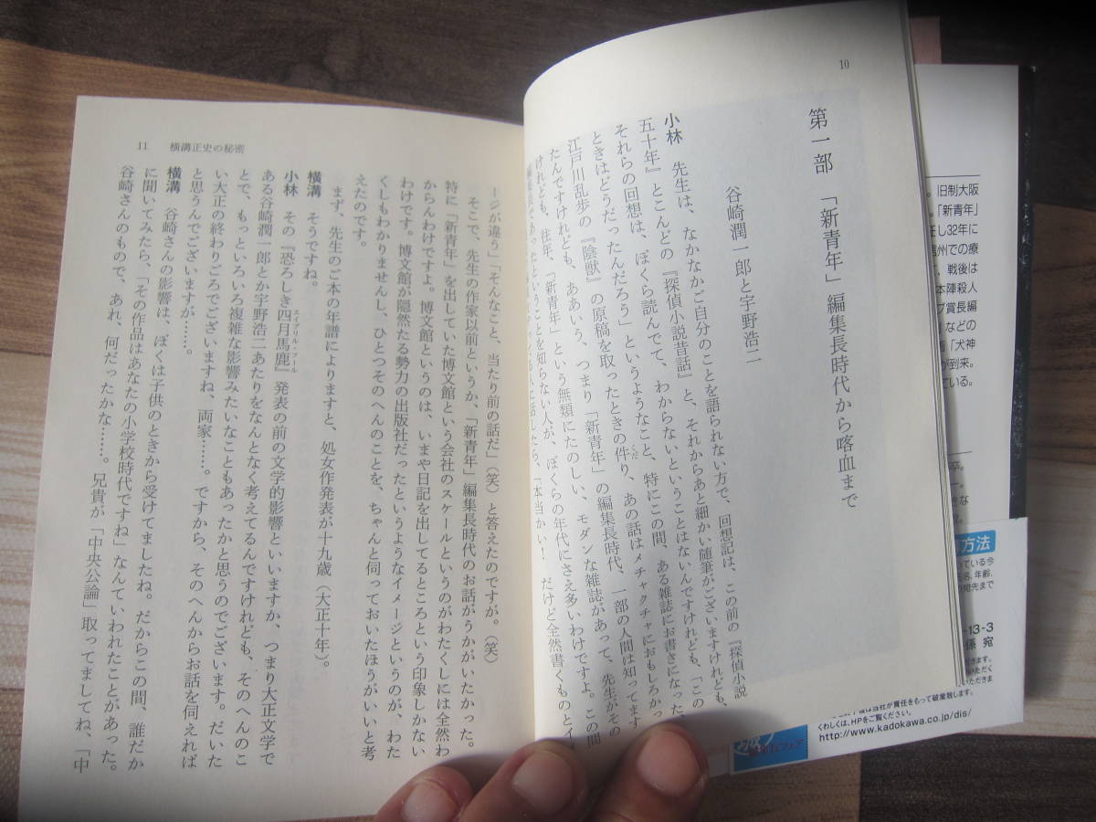 【中古本/小説】小林信彦・編『横溝正史読本』角川文庫 　 286ページ　　並本　　送料無料!!♪_画像8