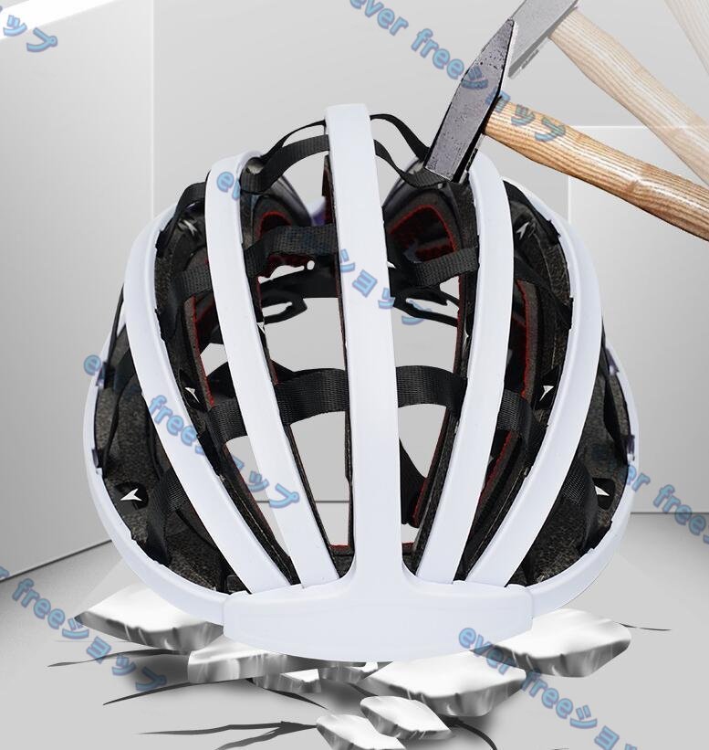 特売 折り畳み式 自転車用ヘルメット 安全対策 ブラック Fサイズ_画像8