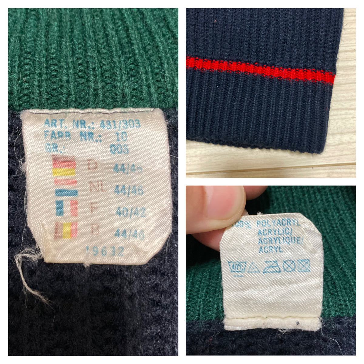 70s adidas アディダス 西ドイツ製 ニット カーディガン ダブル 70s adidas アディダス 西ドイツ製 ニット カーディガン ダブル