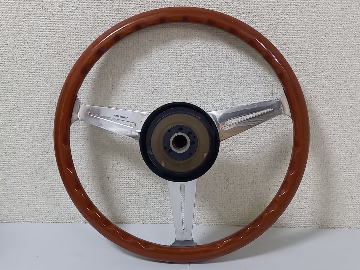 旧車パーツ イタリア製 NARDI TORINO ナルディ トリノ ステアリング 直径約36.5cm ボス付き ウッドステアリング クラシック ハンドル_画像6