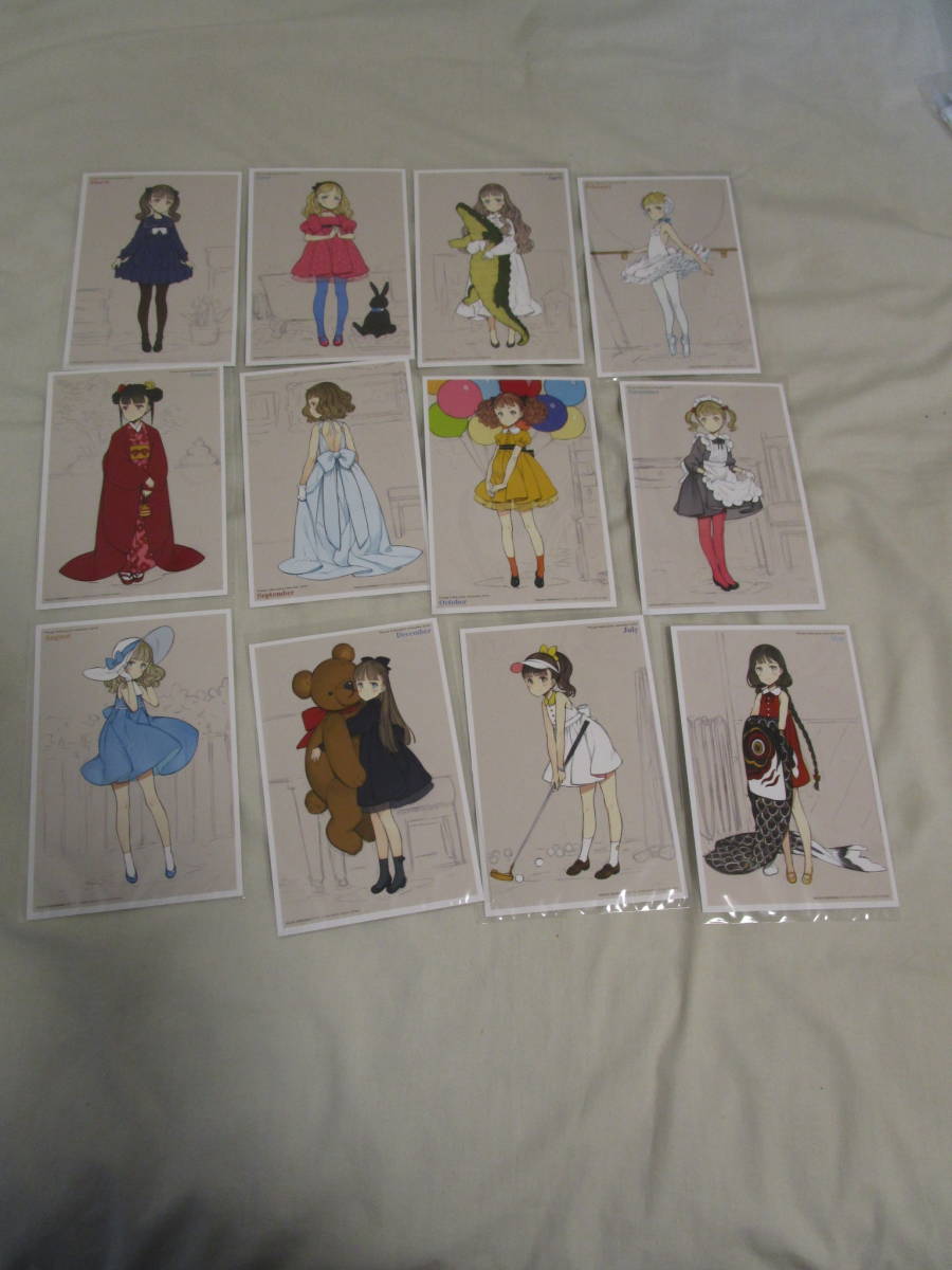 【わ８２１２】少女騎士団 大槍葦人 ポストカード　１２枚セット_画像1