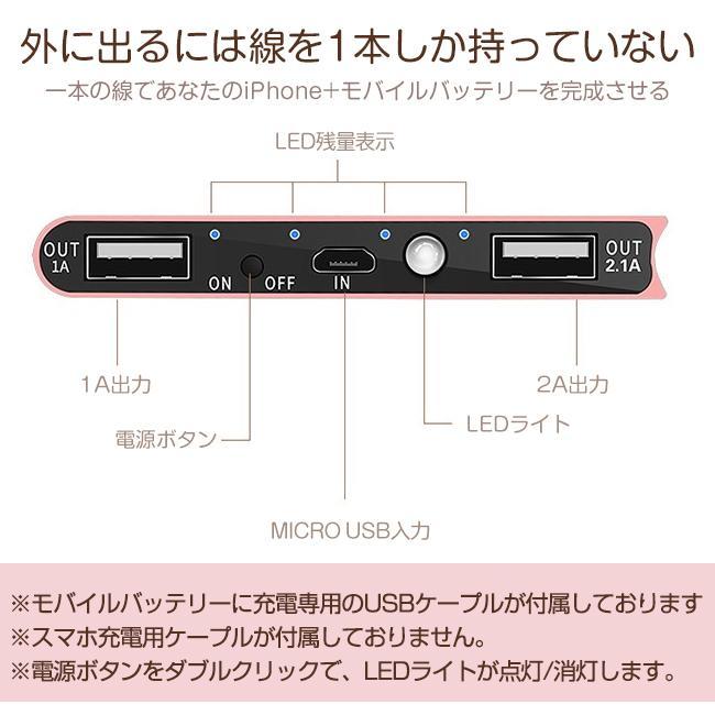 モバイルバッテリー 20000mAh スマホ携帯充電器 大容量 軽量 薄型 急速充電 iPhoneAndroid対応 携帯 持ち運び 便利 LEDライト_画像8