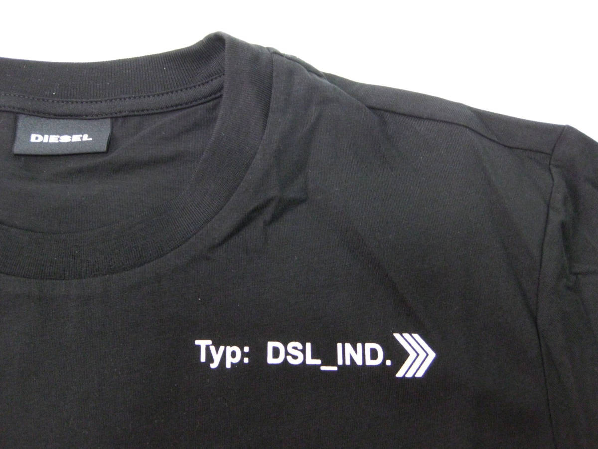 新品 直輸入 DIESEL ３面プリント長袖Ｔシャツ T-JUST-LS-A8 A01993 ブラック XSサイズ ポスト投函配送_画像6