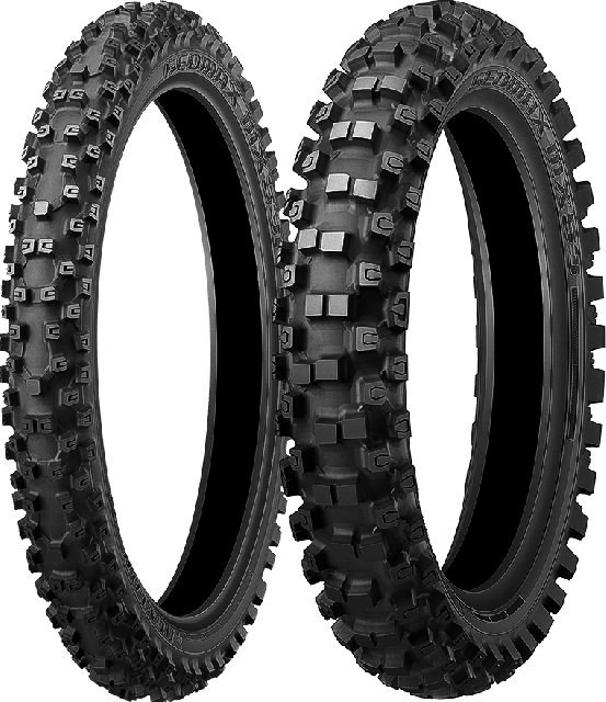 ★前後セット 未使用 新品 DUNLOP GEOMAX MX53 80/100-21 51M & 120/90-19 66M モトクロス 各種オフロードバイクに　公道走行不可_画像1