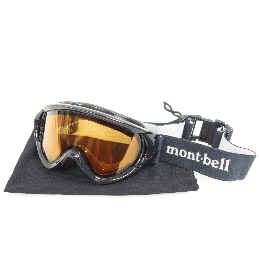 中古 2015年頃 Mont-Bell フリーサイズ ソフトケース付き スキー スノーボード ゴーグル モンベル_画像1