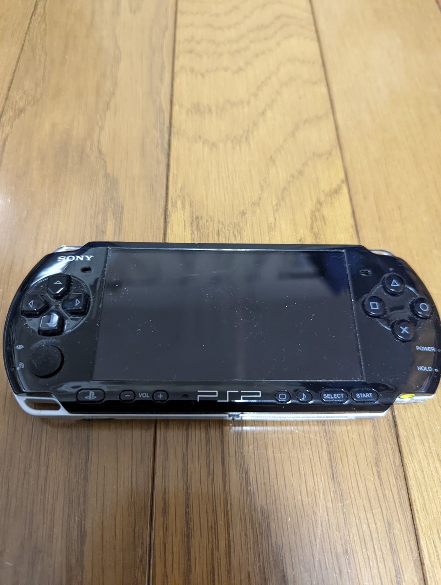 千円スタート! SONY ソニー PSP プレイステーションポータブル ピアノブラック PSP3000 メモリースティック 充電器付き! ジャンク!_画像2