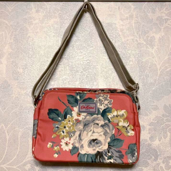 新品 未使用 ★ Cath Kidston キャスキッドソン ショルダーバッグ ピンク ★ 花柄 ナイロンバッグ キャス トラベルバッグ レジャー