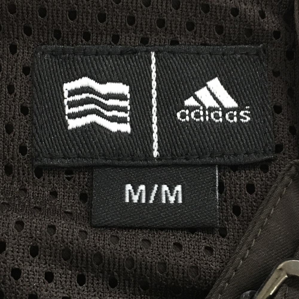 【超美品】アディダス アウターベスト ブラウン ジップ上3ライン フルジップ レディース M/M ゴルフウェア adidas_画像4