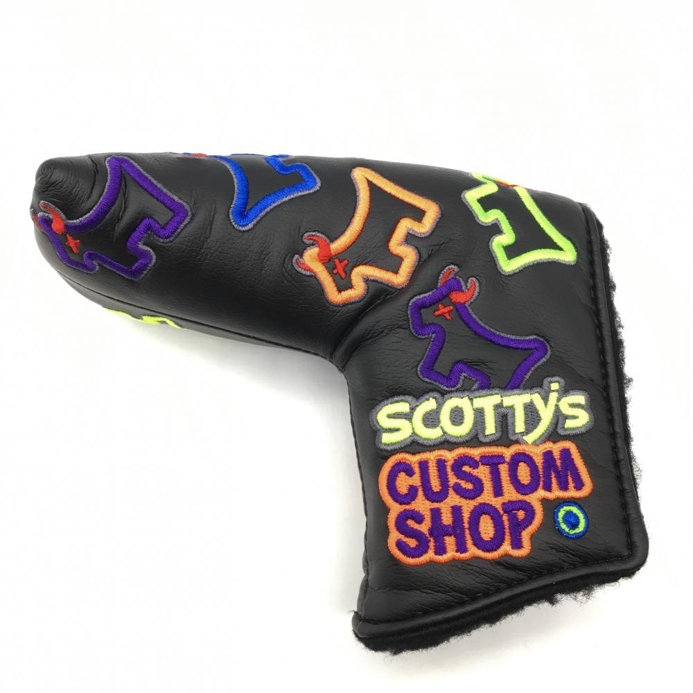 【超美品】スコッティキャメロン パターカバー 黒×マルチ JUNK YARD DOG ゴルフ Scotty Cameron