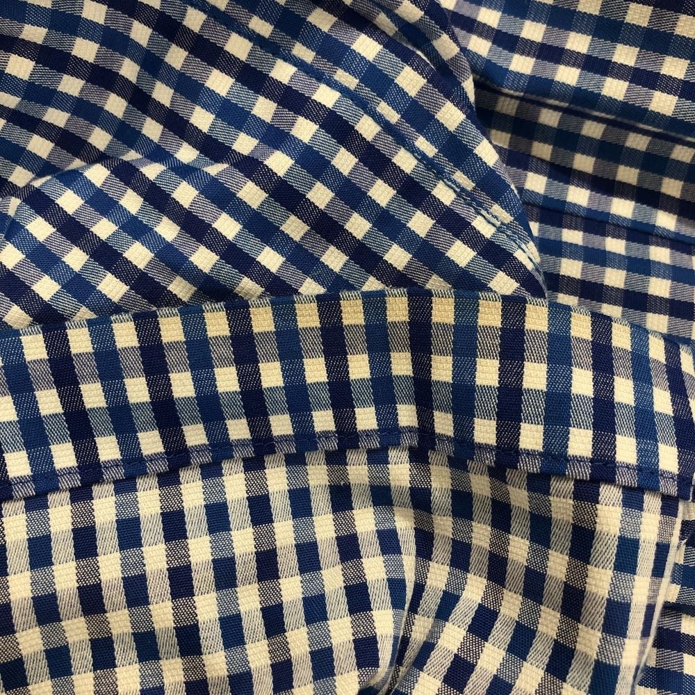 カッパ パンツ ブルー×白 チェック柄 ロゴ刺しゅう メンズ 88 ゴルフウェア Kappa_画像7