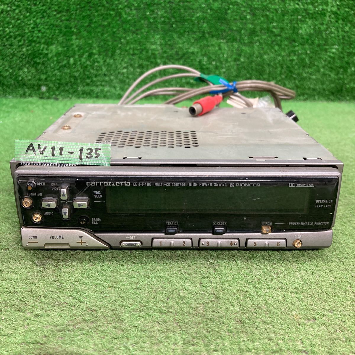 AV11-135 激安 カーステレオ Carrozzeria Pioneer KEH-P400 RIRR023323JP カセット 通電未確認 ジャンク_画像1