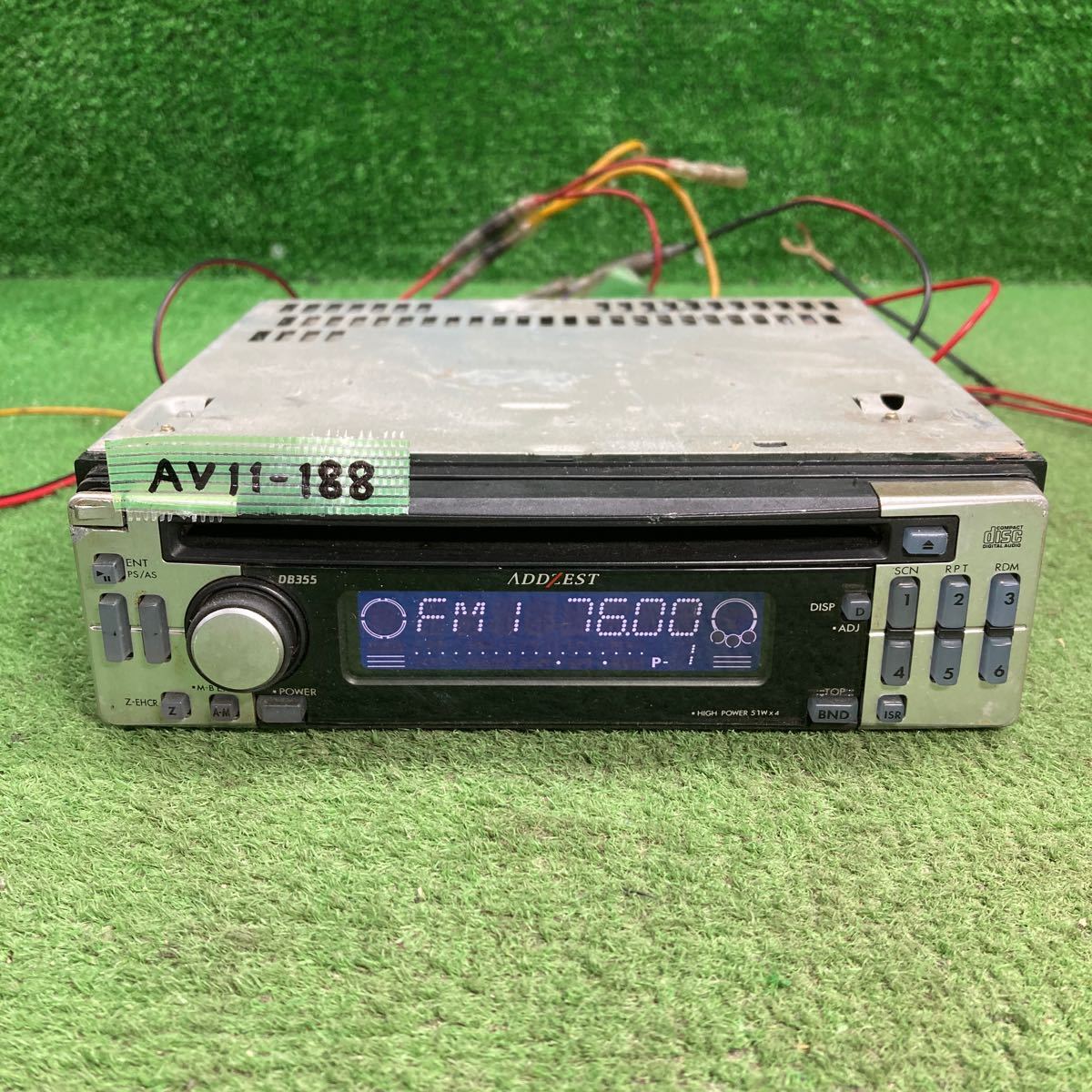AV11-188 激安 カーステレオ ADDZEST DB355 000954 簡易動作確認済み 中古現状品