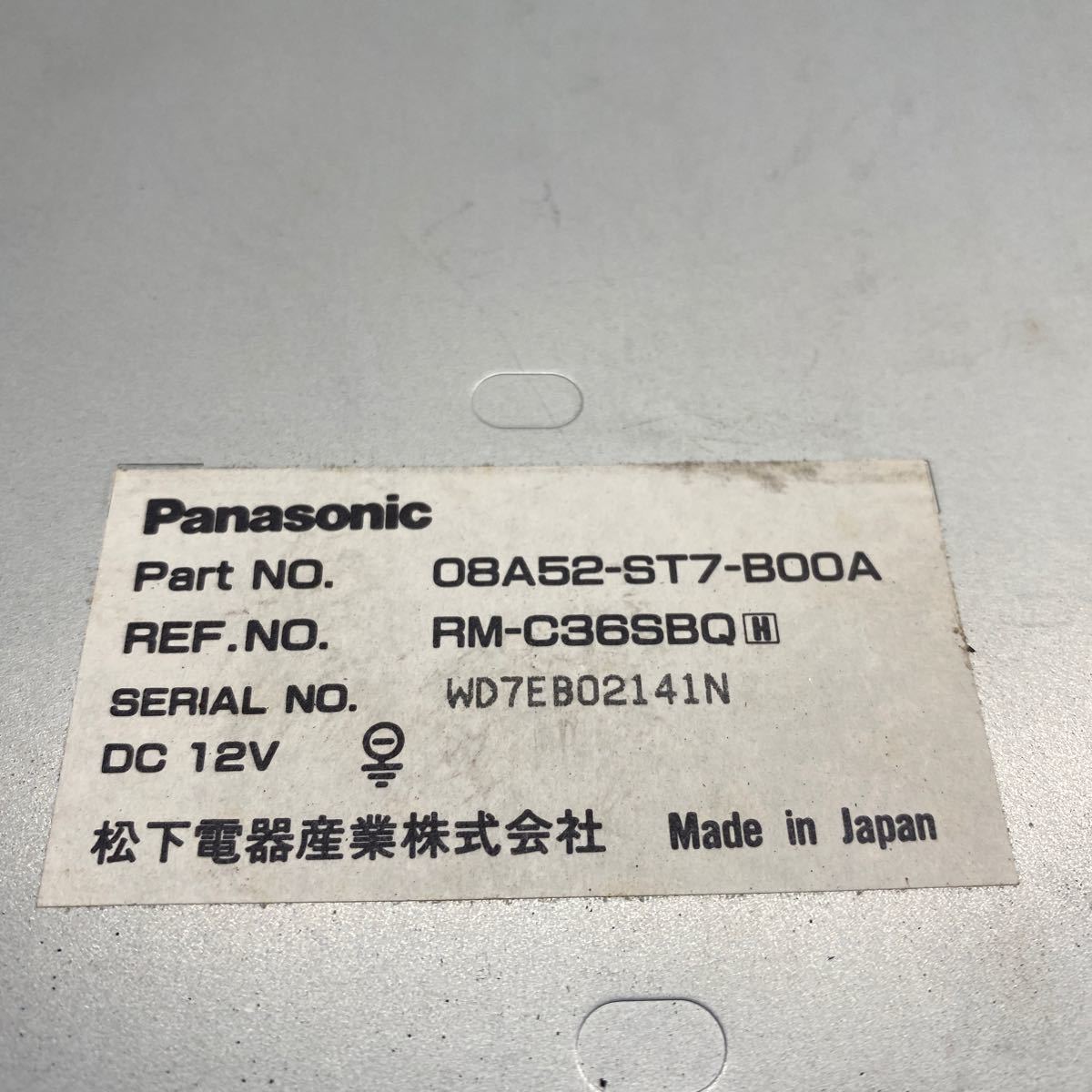 AV11-229 激安 カーステレオ HONDA Gathers Panasonic CS-596R 08A52-ST7-B00A RM-C36SBQ CD DC2 インテグラ タイプR 通電未確認 ジャンク_画像5