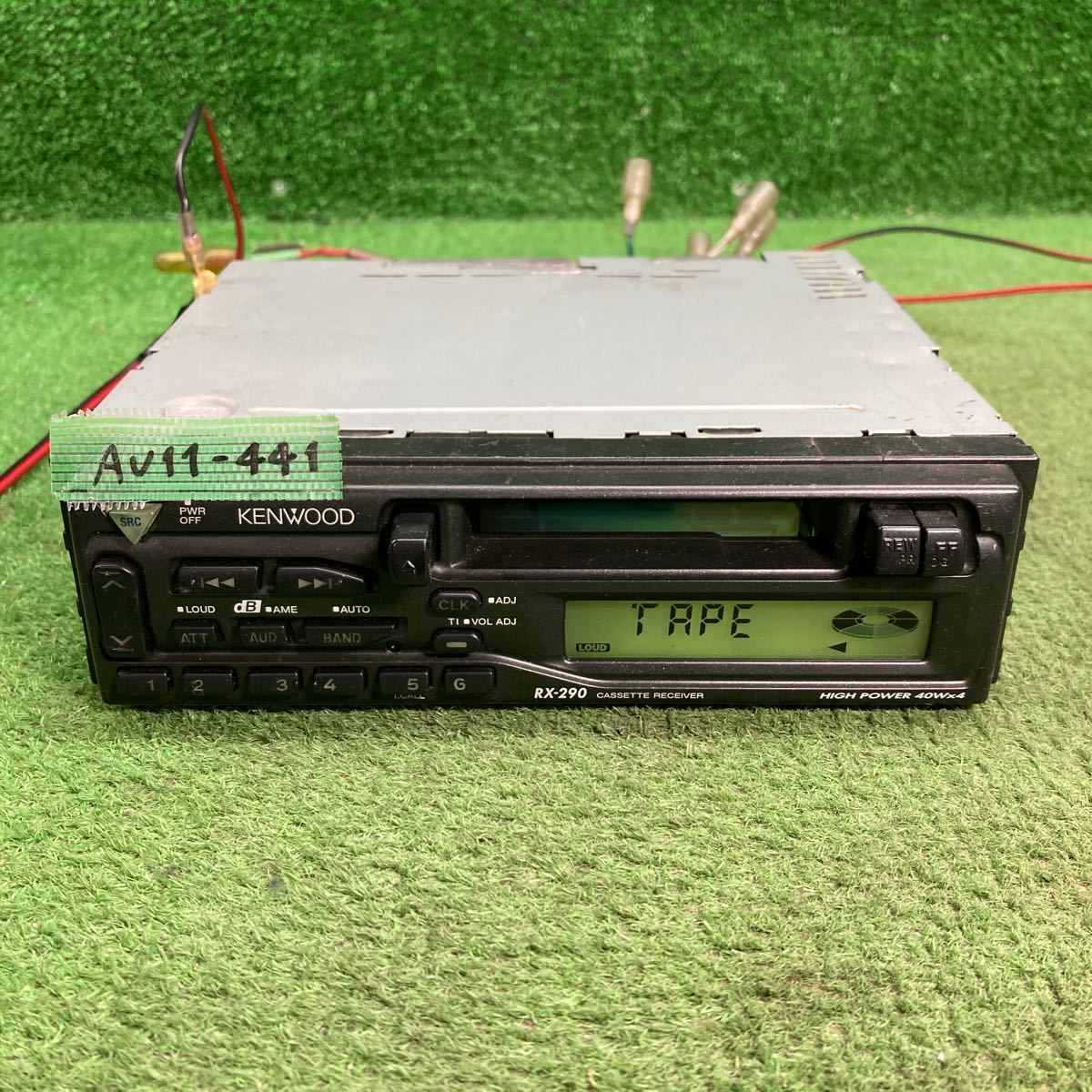 AV11-441 激安 カーステレオ KENWOOD RX-290 80700886 カセット 確認用配線使用 簡易動作確認済み 中古現状品_画像2