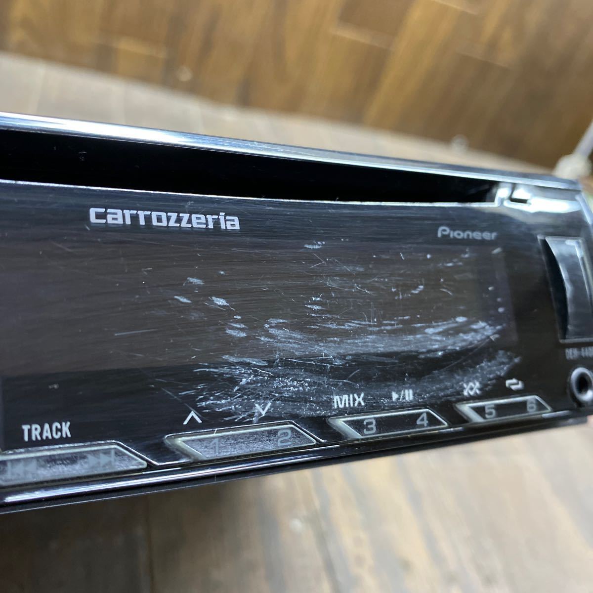 AV11-477 激安 カーステレオ Carrozzeria Pioneer DEH-4400 RBUE008958JP CD USB AUX 確認用配線使用 簡易動作確認済み 中古現状品_傷汚れあり