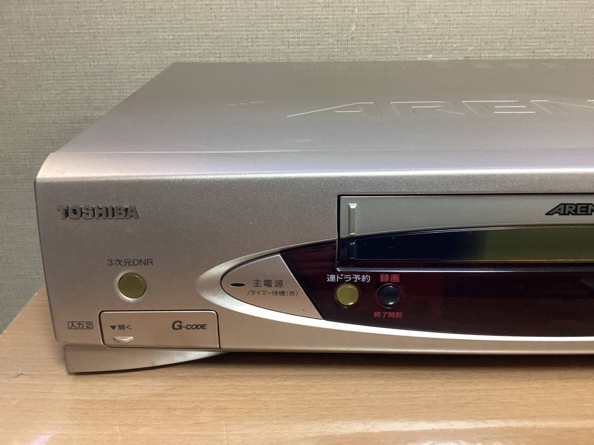 TOSHIBA 東芝 ARENA VHSビデオデッキ A-F99 再生◯ リモコン付き RM-F99_画像3