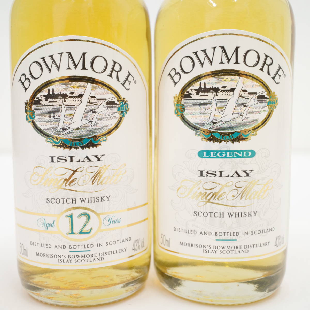 BOWMORE ボウモア 21年/17年/12年/LEGEND アイラ スコッチ ウイスキー ミニチュア ミニボトル 43％ 50ml 4本 セット_画像6