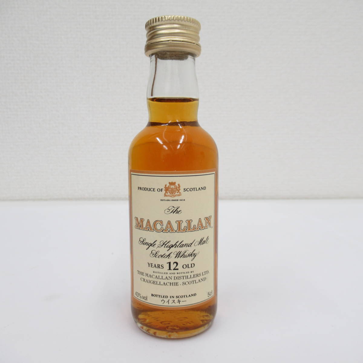 MACALLAN マッカラン 12年 ハイランド シングルモルト ウイスキー 旧ボトル ミニチュア ミニボトル 43％ 50ml_画像1