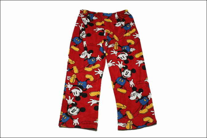 [LARGE] Disney Disney Mickey Mouse общий рисунок пижама брюки флис Vintage Vintage USA б/у одежда Old EB510