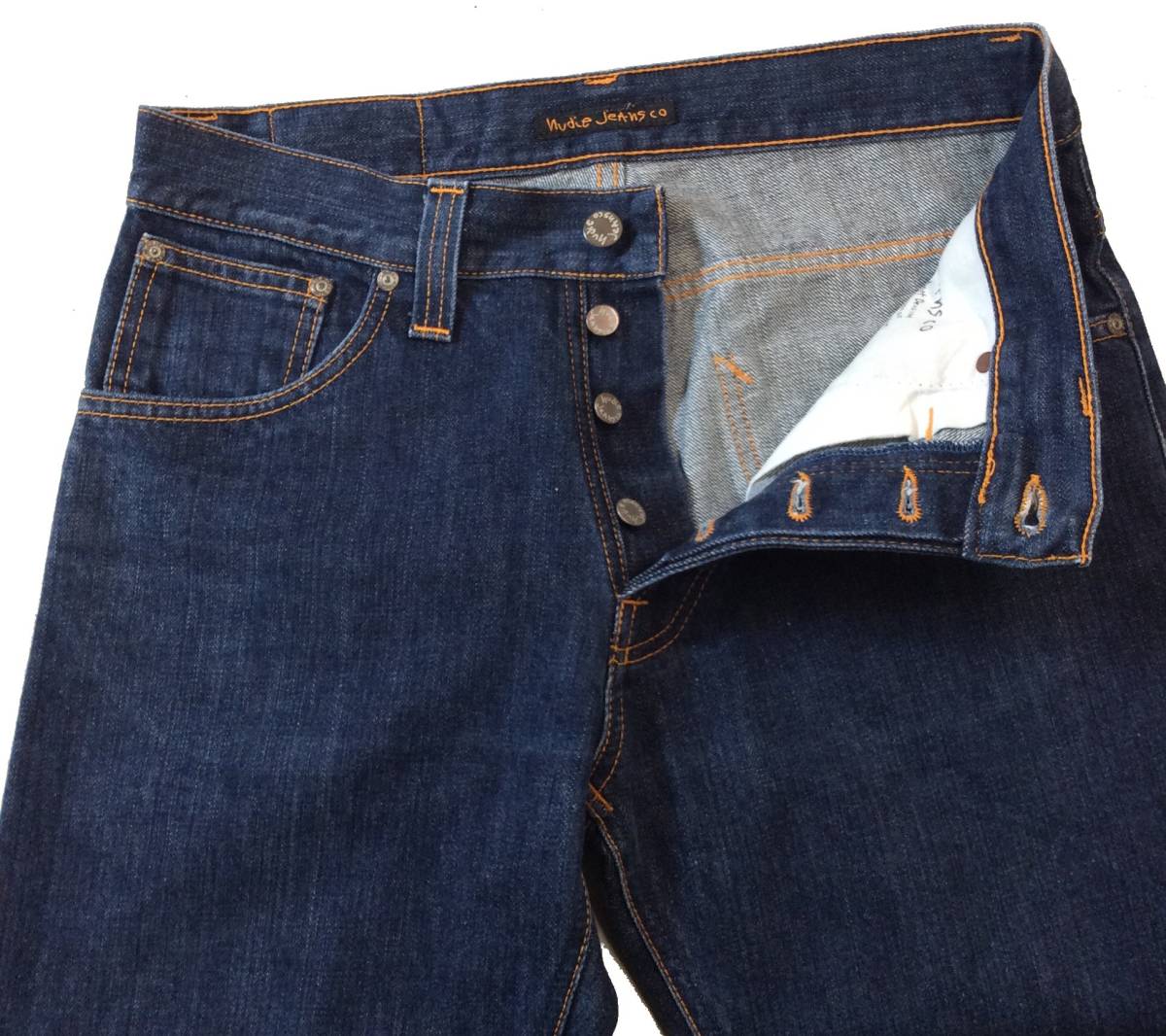 nudie jeans ヌーディージーンズ ITALY製 AVERAGE JOE デニムパンツ ジーンズ DRY HEAVY W32 ユニセックス メンズ レディース _画像3