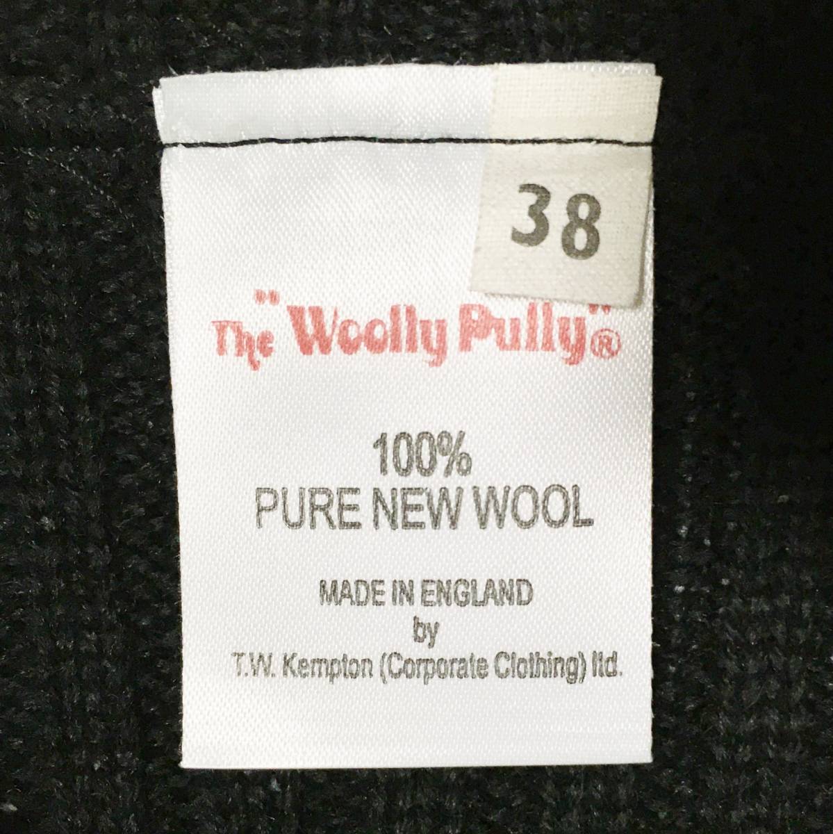 The Woolly Pully ウーリープーリーＶネック コマンド ニット セーター 黒 ブラック エポレット 38 ウール ミリタリー_画像4