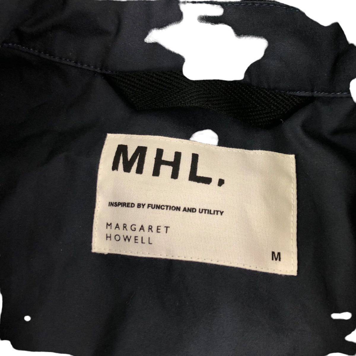 H669 未使用品 タグ付き MHL. MARGARET HOWELL マーガレットハウエル 2015年製 ステンカラーコート フード アウター ネイビー系 メンズ M _画像10