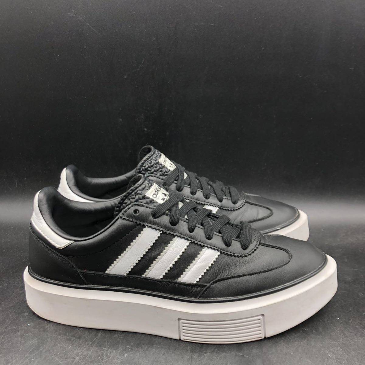 M1894 adidas アディダス SLEEK SUPER 72 スリーク スーパー レザー ローカット 厚底 スニーカー レディース US6/23.0cm ブラック EG6768_画像5