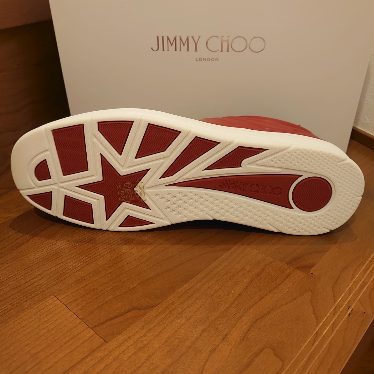 【即決】新品☆JIMMY CHOO☆ジミーチュウ☆メンズ☆スニーカー☆靴☆赤☆サイズ30cm(45cm)_画像7