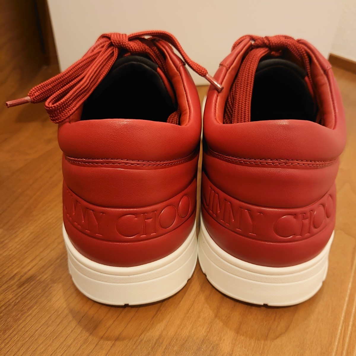 [ prompt decision ] new goods *JIMMY CHOO* Jimmy Choo * men's * sneakers * shoes * red * size 30cm(45cm)