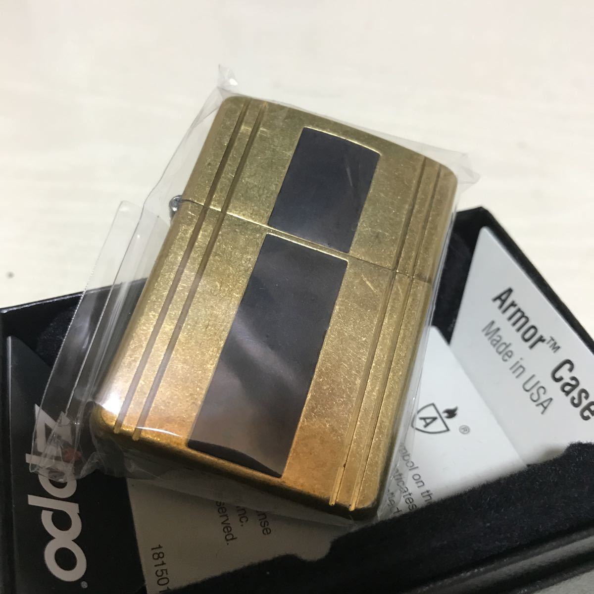 ZIPPO ジッポ アーマー armor 2002年製 燻 BLACK 未使用_画像1