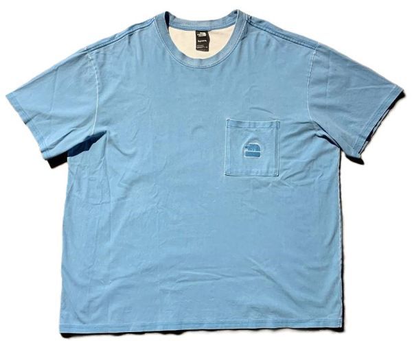 Supreme x THE NORTH FACE PIGMENT PRINTED TEE Tシャツ M ターコイズ #NT32101I ザノースフェイス シュプリーム