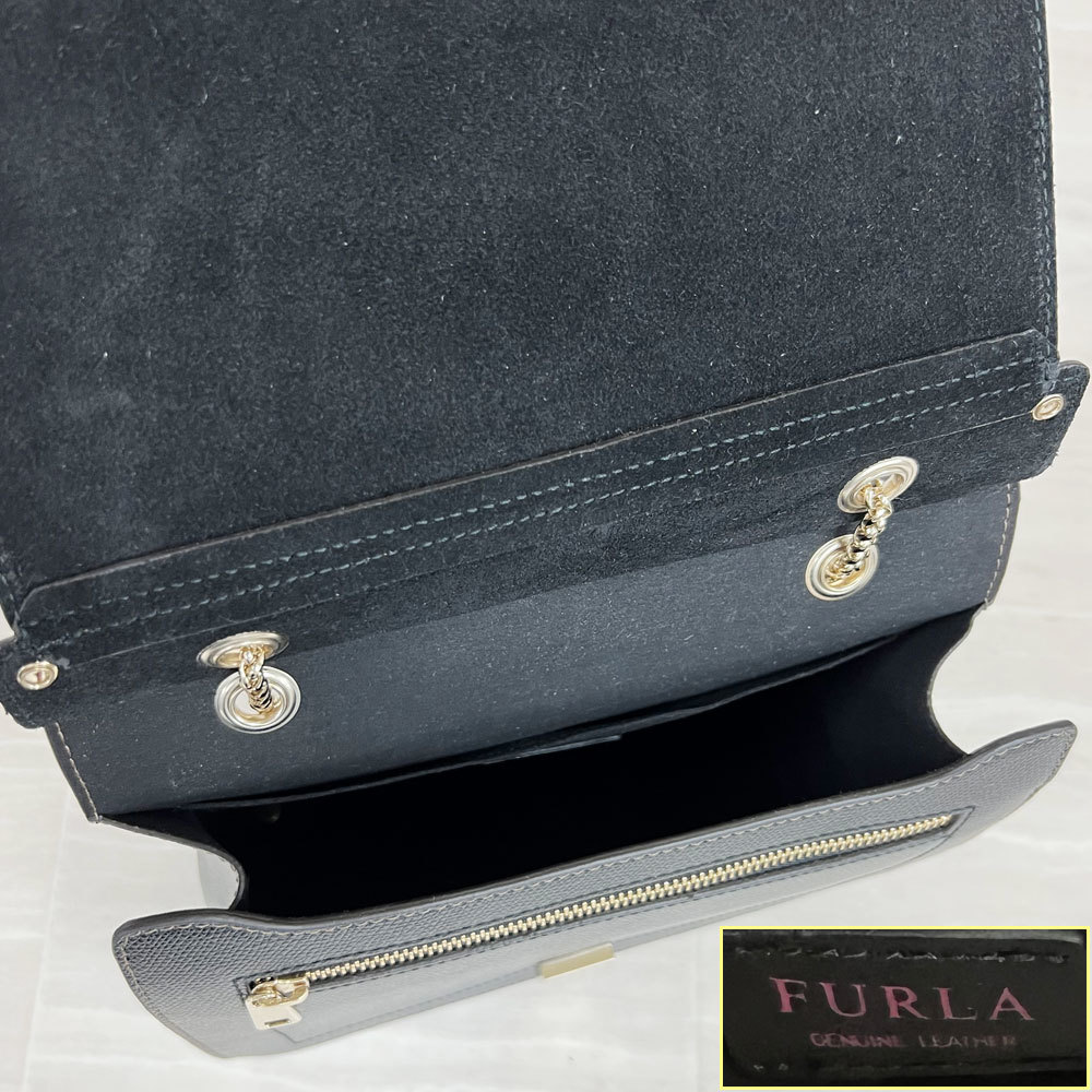 アウトレット！ FURLA フルラ 新品 ショルダーバッグ クロスボディ ブラック レザー 本革 BQA2 AVH 2way 並行輸入品_画像5