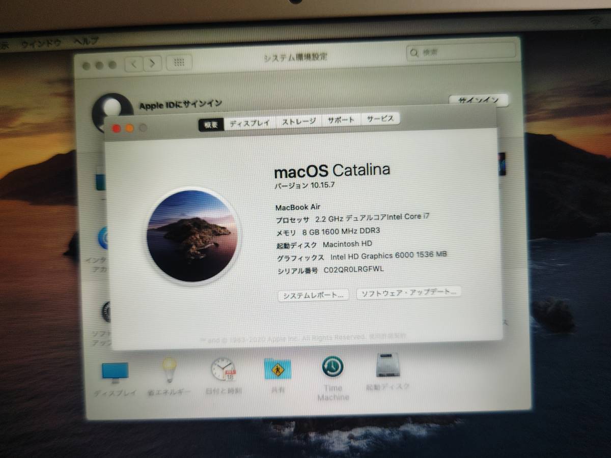 MacBook Air (11インチ, Early 2015) INTEL Corei7 2.2GHz メモリ　8GB_画像6