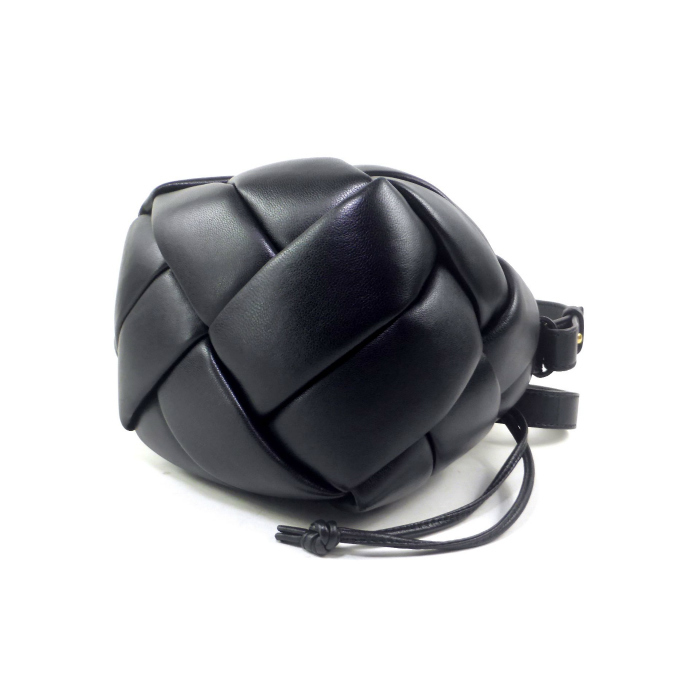 ボッテガ ヴェネタ （BOTTEGA VENETA） スモール ヘルメット ショルダー ハンド バッグ 730164 ブラック（新品）_画像3