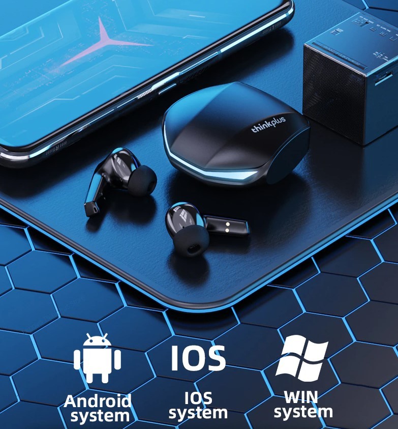 ★高音質 Lenovo / Thinkplus（Gm2 Pro）Bluetooth5.3 ワイヤレスイヤホン・低遅延 / HD通話・ゲーミングイヤホン 白_画像2