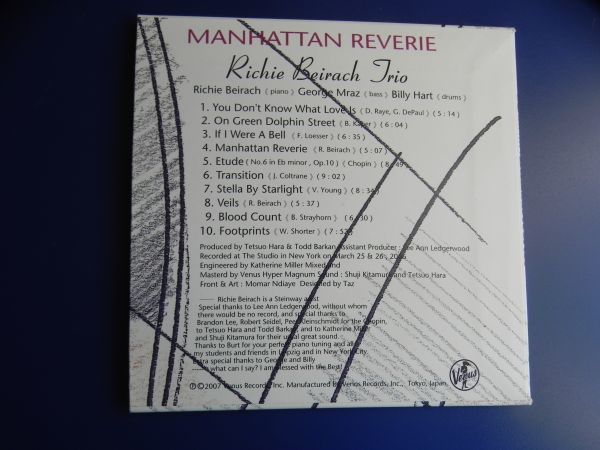 紙ジャケCD【 Japan/Venus】リッチー・バイラーク Richie Beirach Trio / Manhattan Reverieマンハッタンの幻想 ☆ VHCD-4143 /2009◆帯_画像6