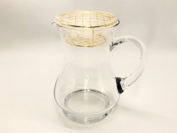 【ピッチャー花瓶】　ゴールドベース（生花ベース）付き　未使用保管品　　　N1023D_画像1