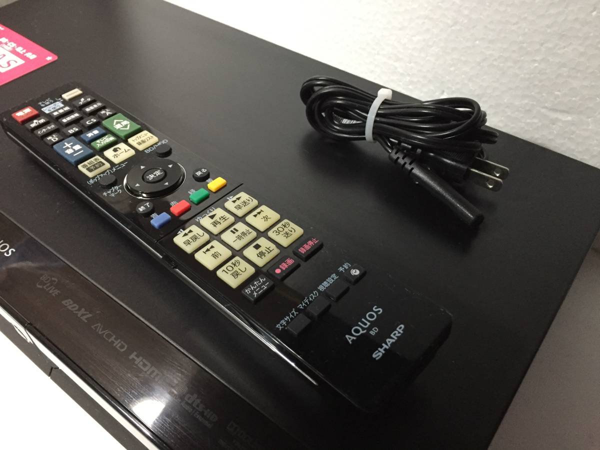SHARP 500GB 2チューナー (2番組同時録画) ブルーレイレコーダー SHARP 500GB 2チューナー (2番組同時録画) ブルーレイレコーダー