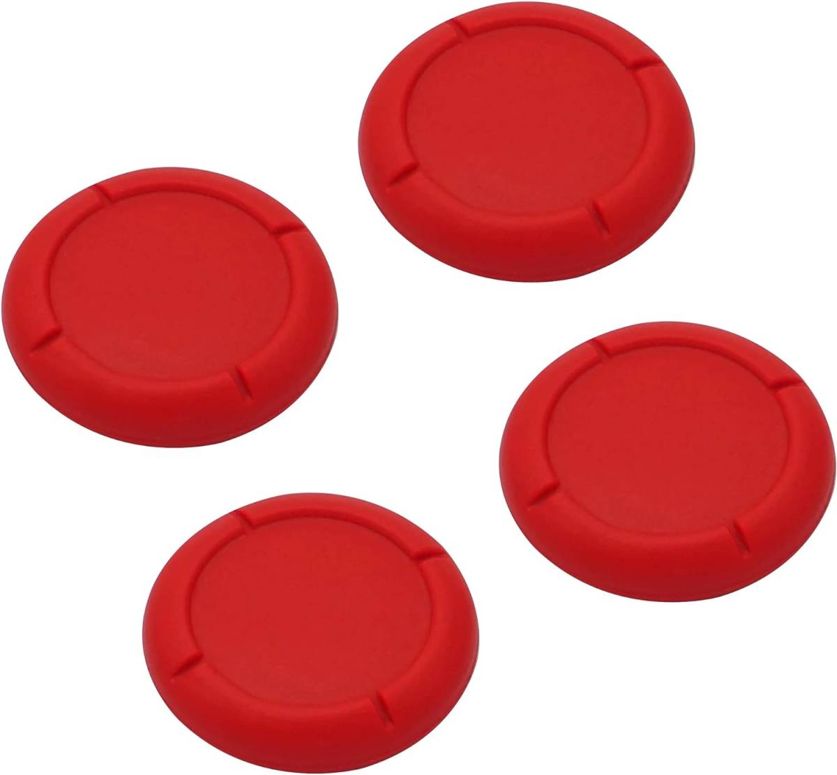 オーディオファン Switch Joy-Con用 アナログジョイスティック キャップ カバー4点セット 赤色_画像1