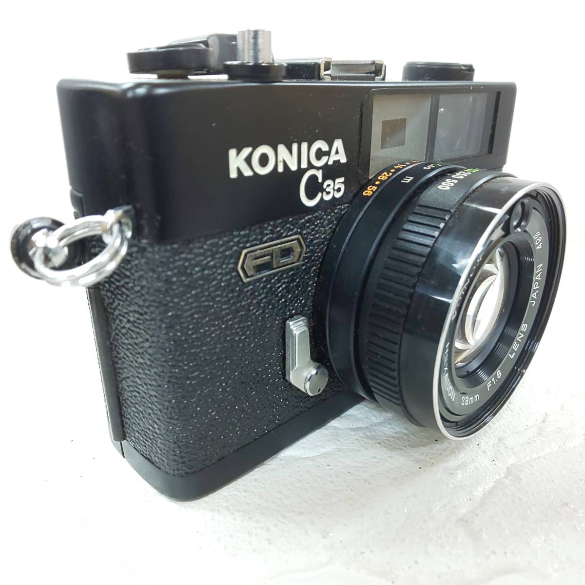 ◎コニカ◎KONICA C35 FD ブラックボディ / HEXANON 38mm F1.8 シャッターOK 即発送_画像2