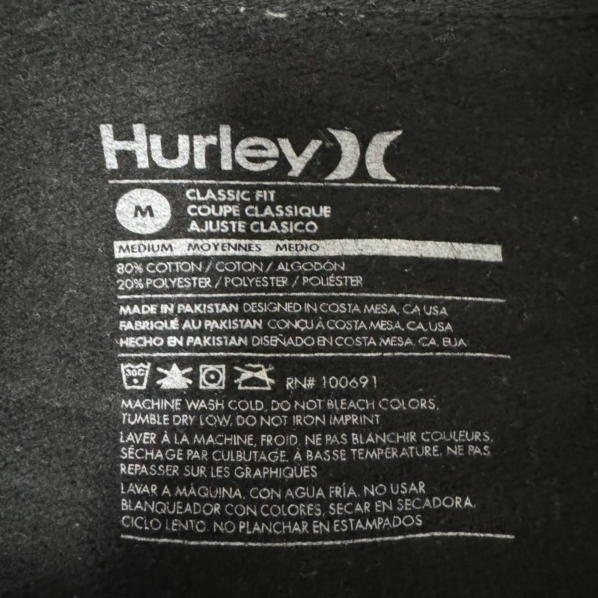 Hurley ハーレー パーカー ジャケット 黒 ブラック Mサイズ M ロゴ グアム グアム限定 ジップアップ メンズ レディース 現地限定_画像7